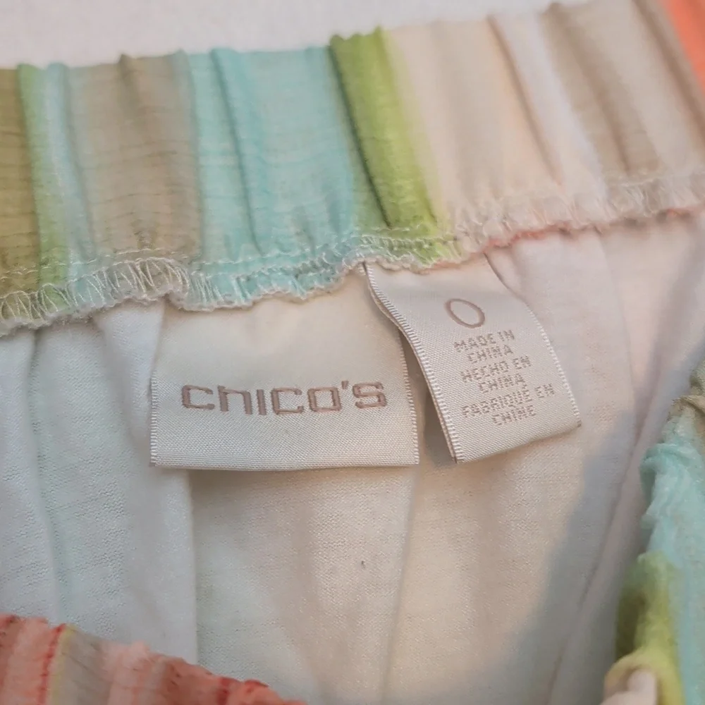 Chico's Pastel Striped Martha Maxi Skirt